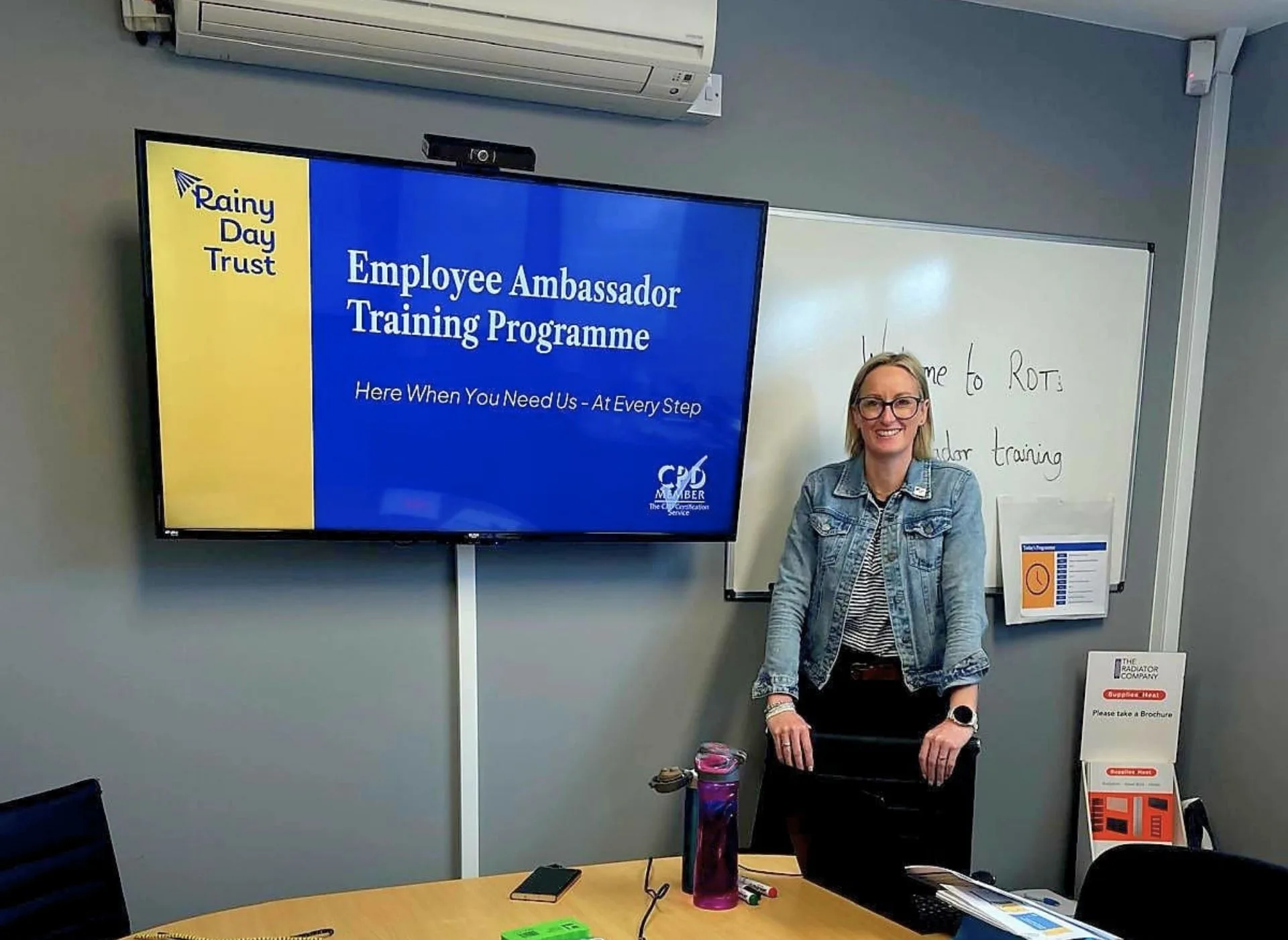 Anna running a training programme