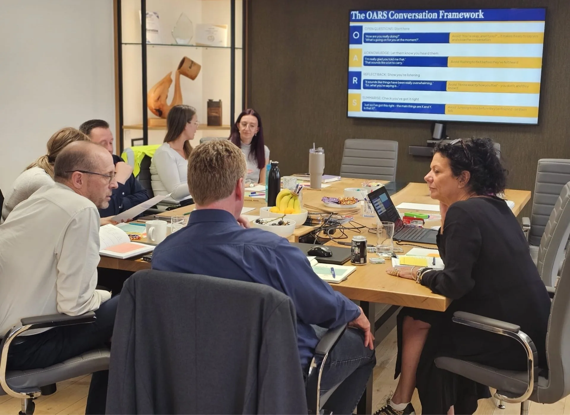 An ambassador training event taking place in the workplace 